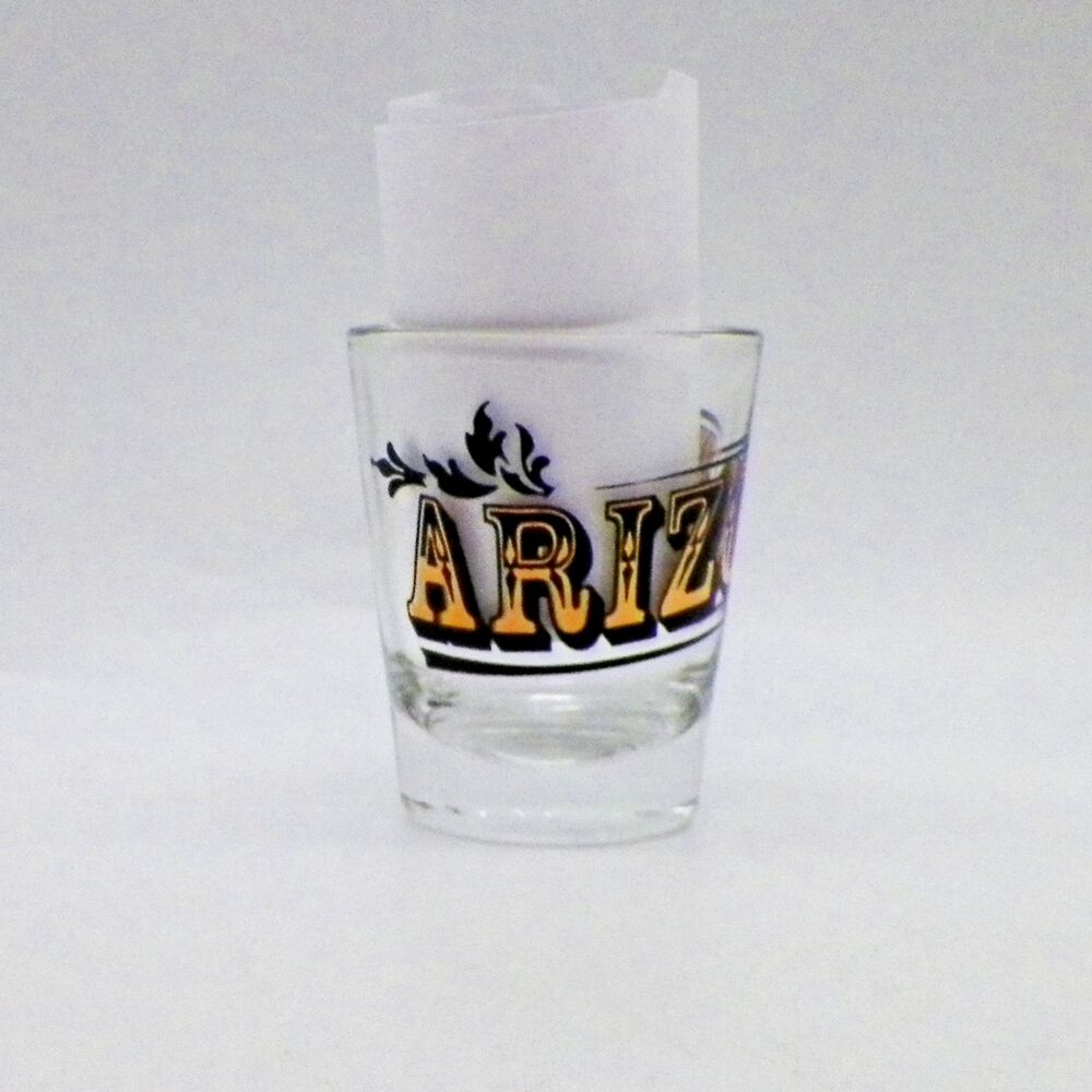 Arizona State Shot Glass Souvenir Gold & Black